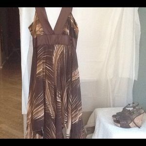 Asymmetrical Brown Dress